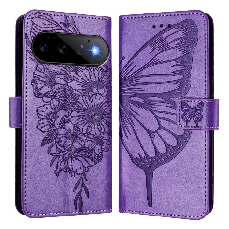 For Google Pixel 11 Pro / 11 Embossed Butterfly Leather Phone Case
