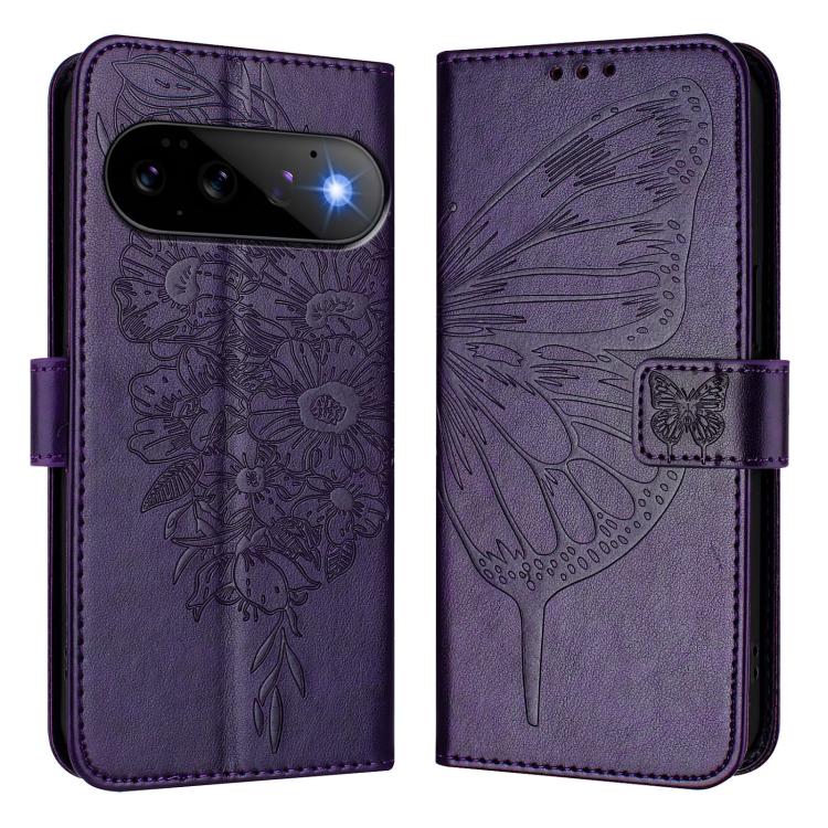 For Google Pixel 11 Pro / 11 Embossed Butterfly Leather Phone Case