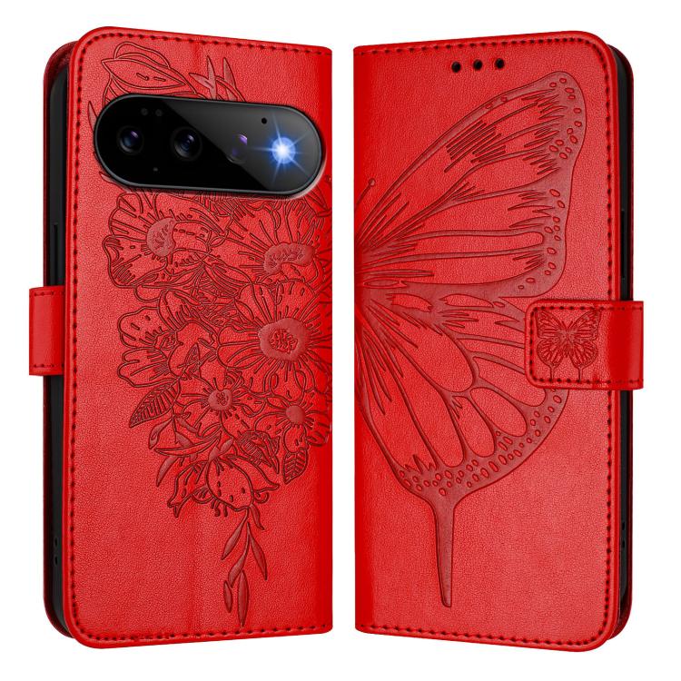 For Google Pixel 11 Pro / 11 Embossed Butterfly Leather Phone Case