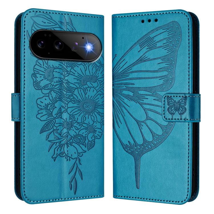 For Google Pixel 11 Pro / 11 Embossed Butterfly Leather Phone Case