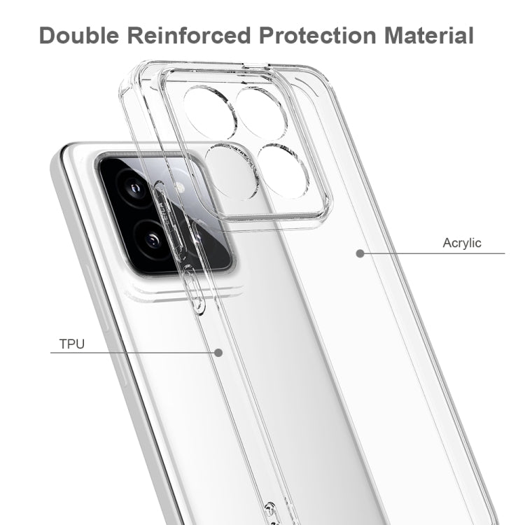 For Xiaomi 14 Pro Scratchproof Acrylic TPU Phone Case - Transparent