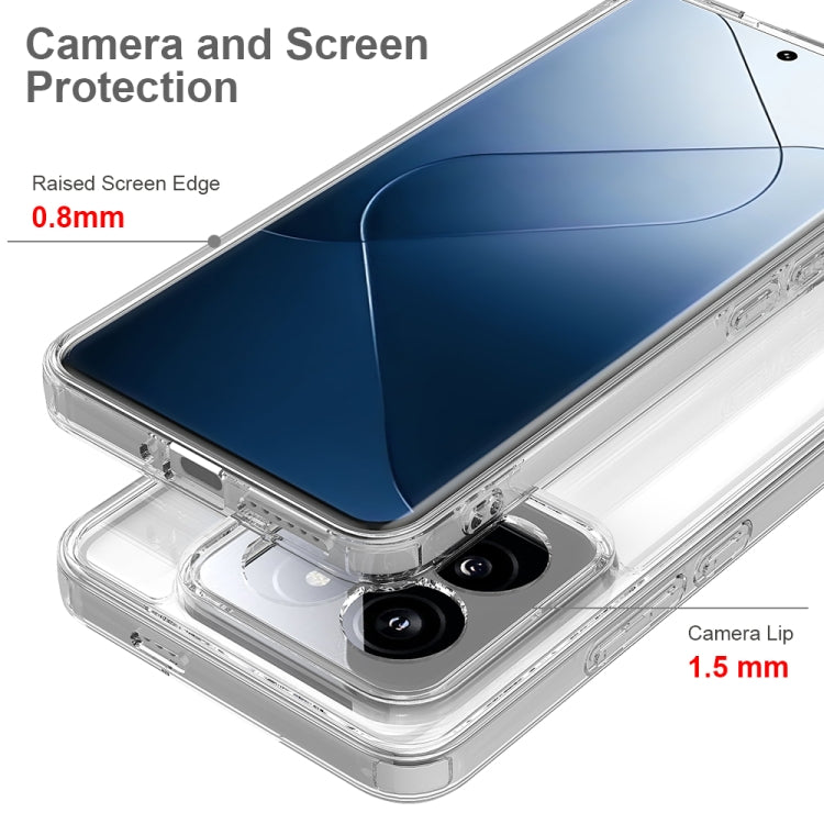 For Xiaomi 14 Pro Scratchproof Acrylic TPU Phone Case - Transparent