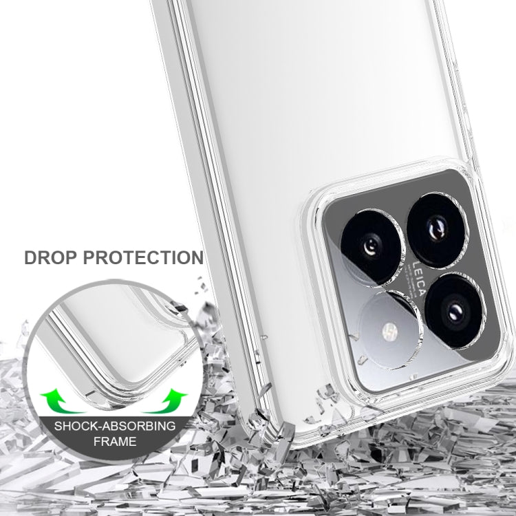 For Xiaomi 14 Pro Scratchproof Acrylic TPU Phone Case - Transparent