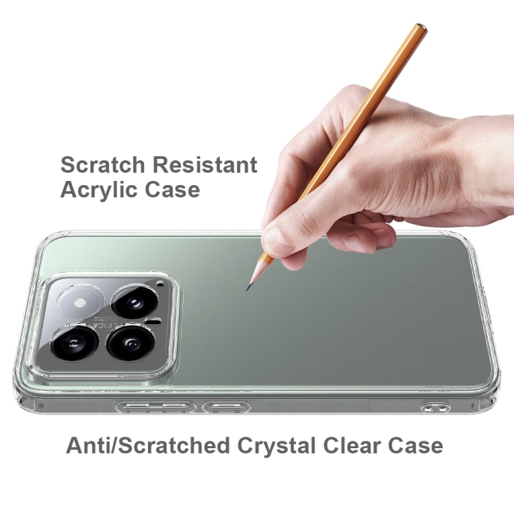 For Xiaomi 14 Scratchproof Acrylic TPU Phone Case - Transparent