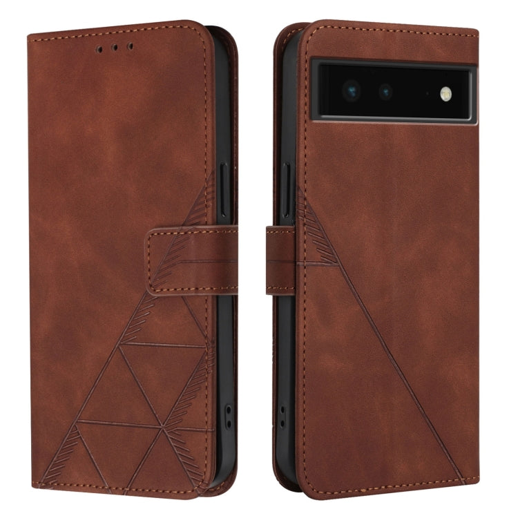 For Google Pixel 6 Crossbody 3D Embossed Flip Leather Phone Case
