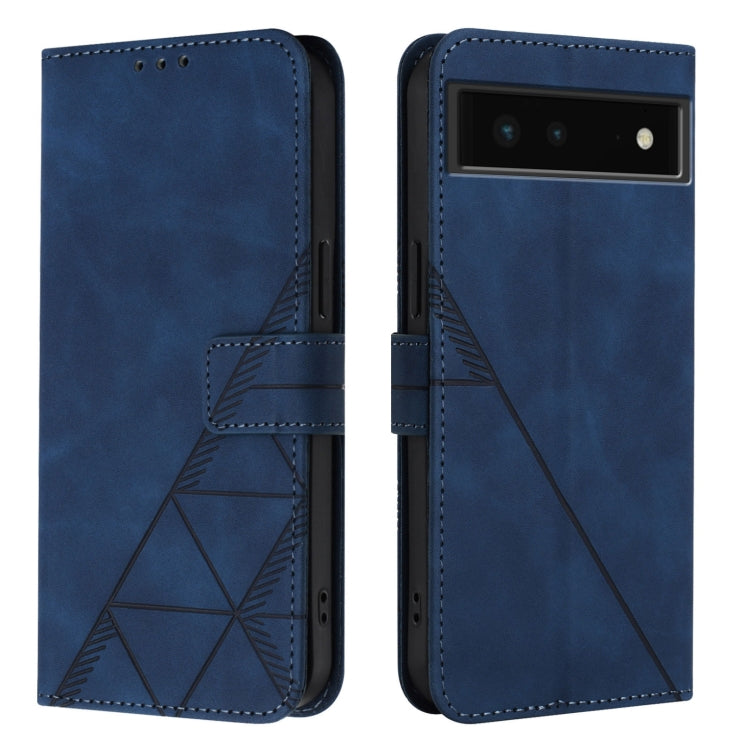 For Google Pixel 6 Crossbody 3D Embossed Flip Leather Phone Case