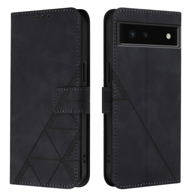 For Google Pixel 6 Crossbody 3D Embossed Flip Leather Phone Case
