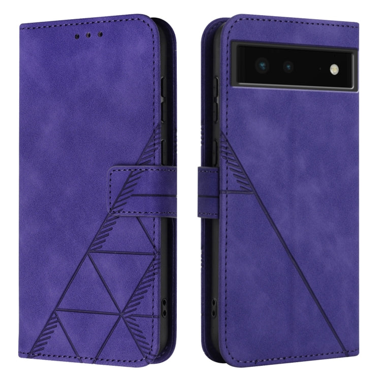 For Google Pixel 6 Crossbody 3D Embossed Flip Leather Phone Case