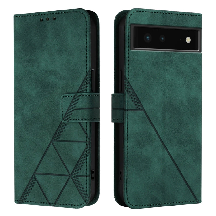 For Google Pixel 6 Crossbody 3D Embossed Flip Leather Phone Case