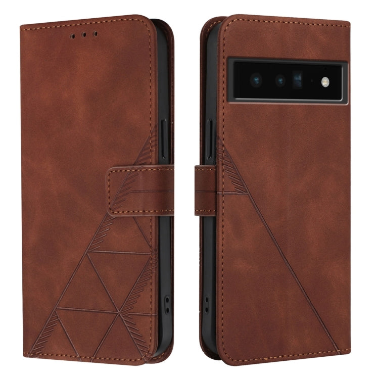 For Google Pixel 6 Pro Crossbody 3D Embossed Flip Leather Phone Case
