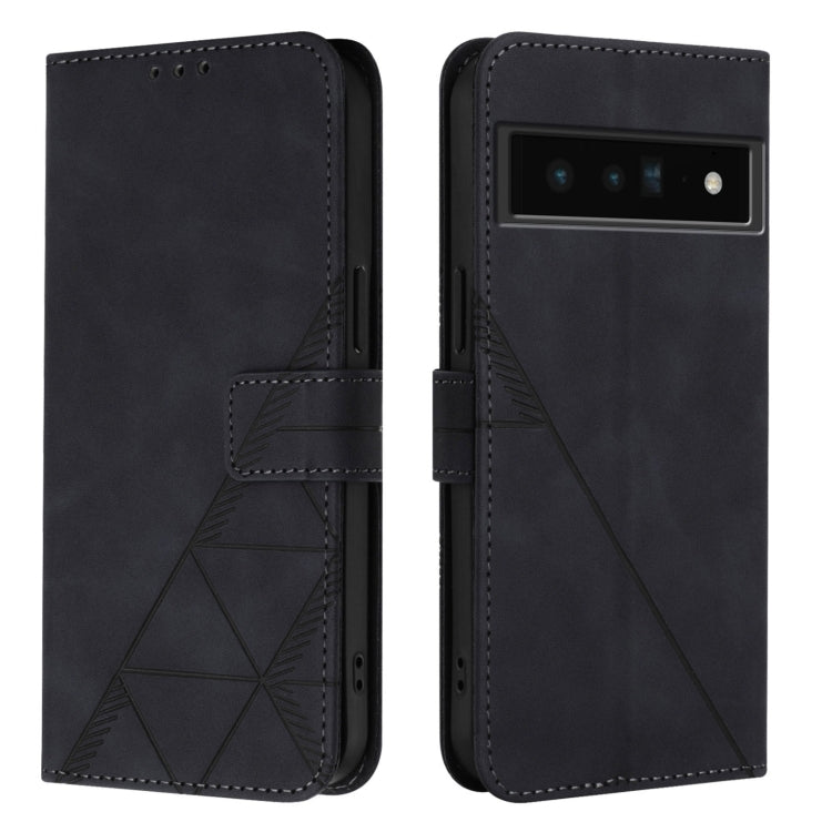 For Google Pixel 6 Pro Crossbody 3D Embossed Flip Leather Phone Case