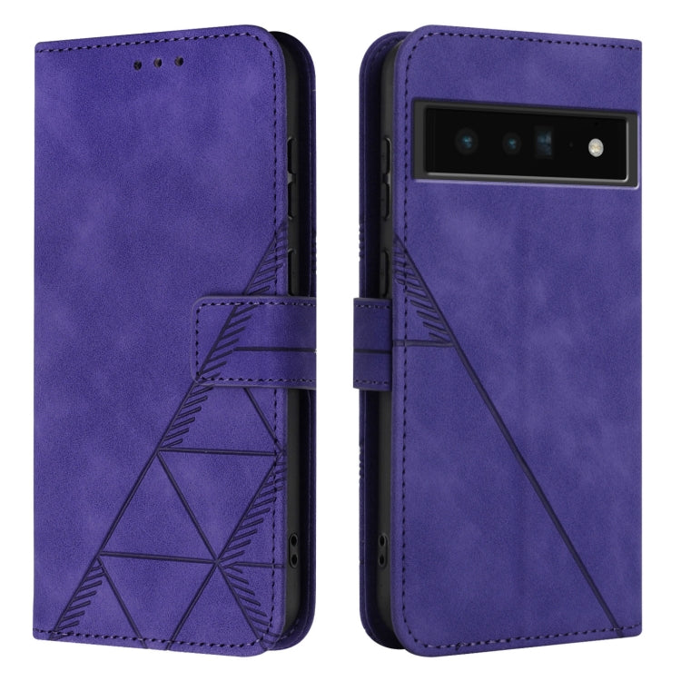 For Google Pixel 6 Pro Crossbody 3D Embossed Flip Leather Phone Case