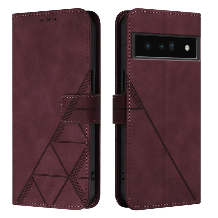 For Google Pixel 6 Pro Crossbody 3D Embossed Flip Leather Phone Case
