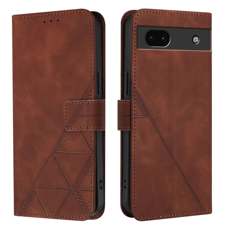 For Google Pixel 6a Crossbody 3D Embossed Flip Leather Phone Case