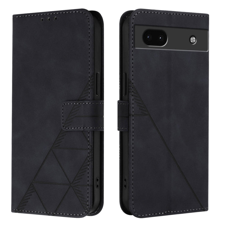 For Google Pixel 6a Crossbody 3D Embossed Flip Leather Phone Case