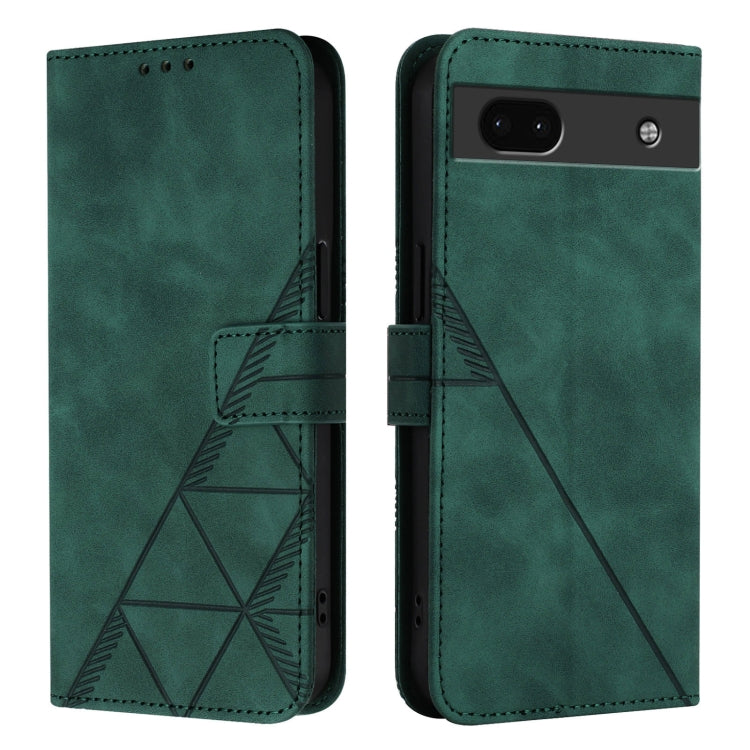 For Google Pixel 6a Crossbody 3D Embossed Flip Leather Phone Case