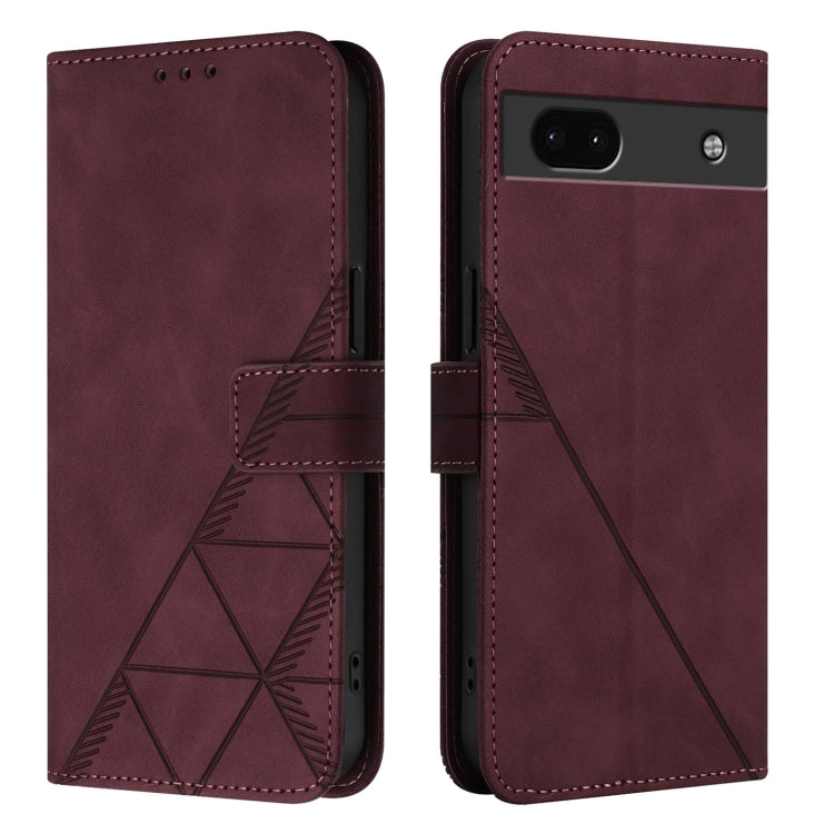 For Google Pixel 6a Crossbody 3D Embossed Flip Leather Phone Case