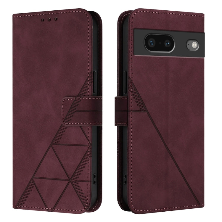For Google Pixel 7 Crossbody 3D Embossed Flip Leather Phone Case