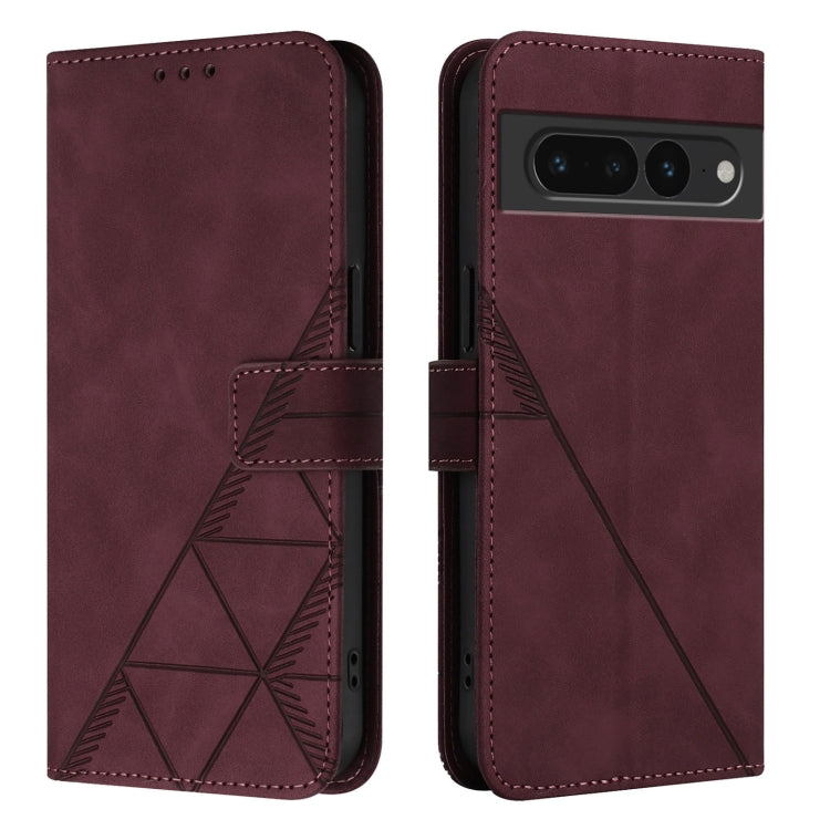 For Google Pixel 7 Pro Crossbody 3D Embossed Flip Leather Phone Case