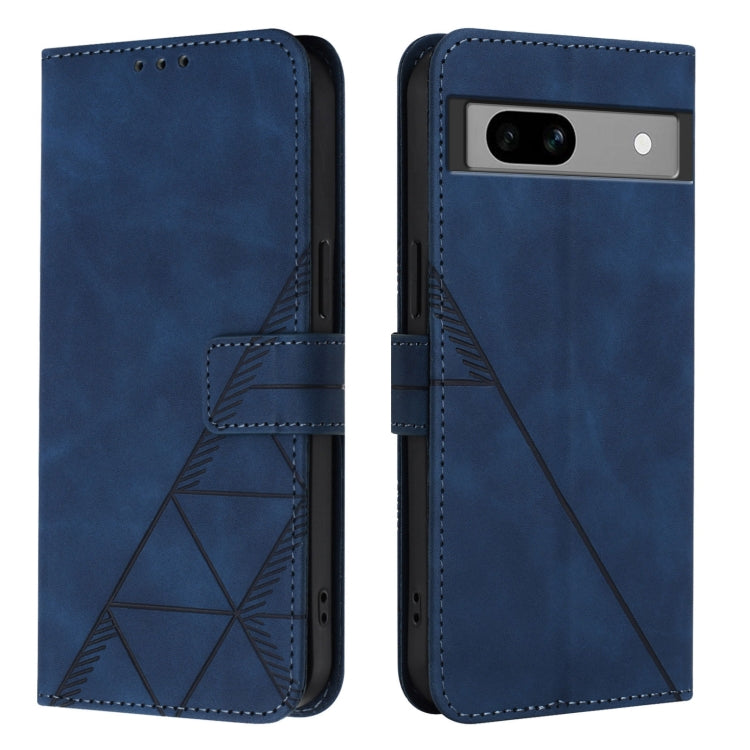 For Google Pixel 7a Crossbody 3D Embossed Flip Leather Phone Case