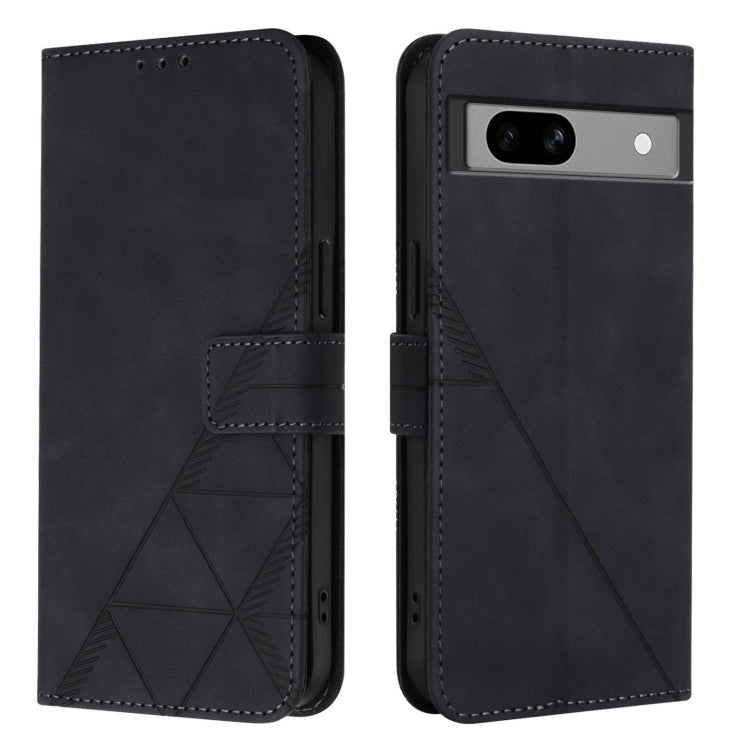 For Google Pixel 7a Crossbody 3D Embossed Flip Leather Phone Case