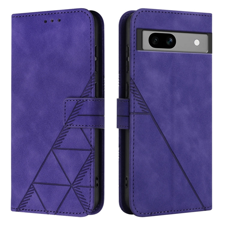 For Google Pixel 7a Crossbody 3D Embossed Flip Leather Phone Case