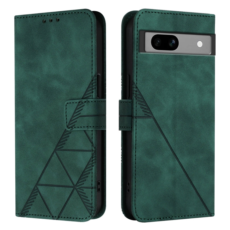 For Google Pixel 7a Crossbody 3D Embossed Flip Leather Phone Case
