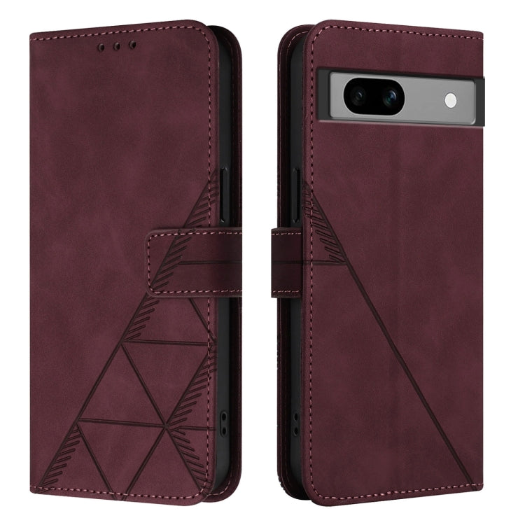 For Google Pixel 7a Crossbody 3D Embossed Flip Leather Phone Case