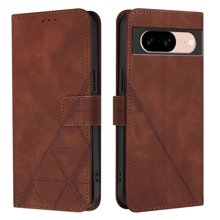 For Google Pixel 8a Crossbody 3D Embossed Flip Leather Phone Case