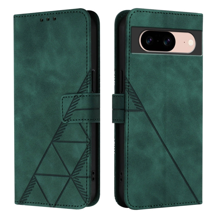 For Google Pixel 8a Crossbody 3D Embossed Flip Leather Phone Case