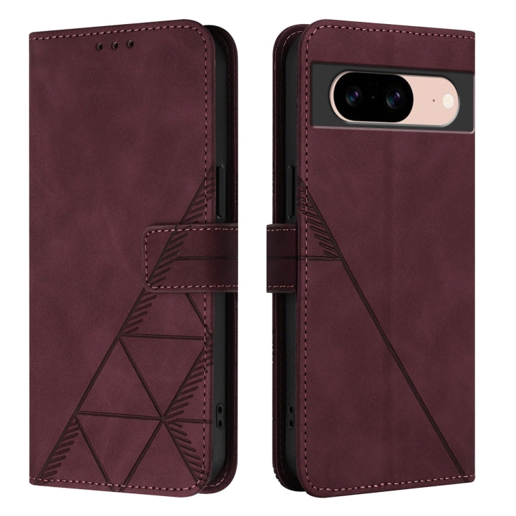 For Google Pixel 8a Crossbody 3D Embossed Flip Leather Phone Case