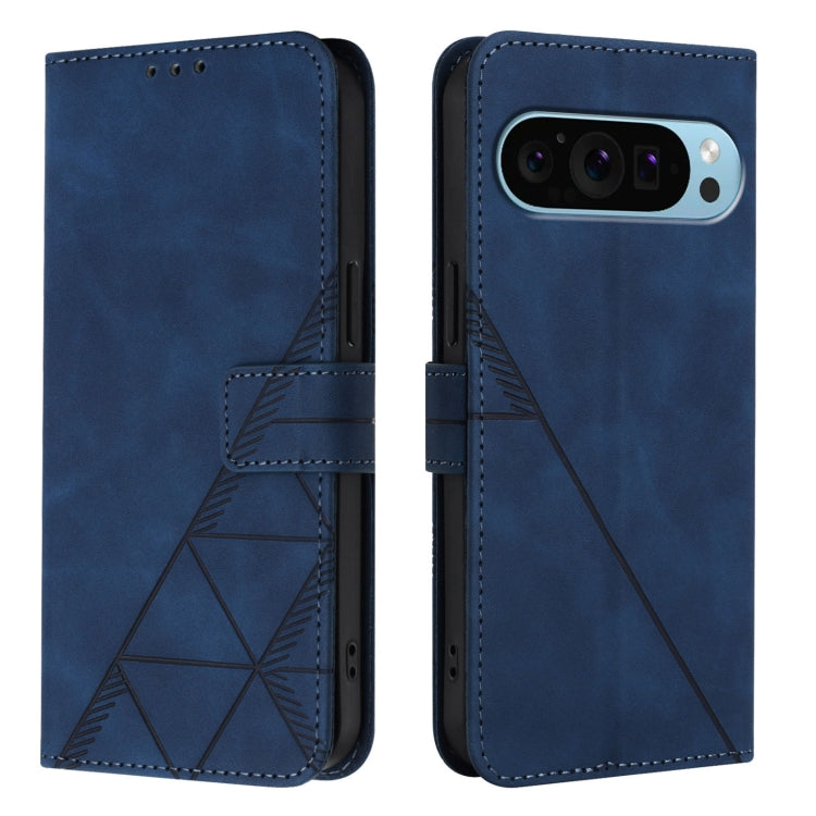 For Google Pixel 9 Pro XL Crossbody 3D Embossed Flip Leather Phone Case