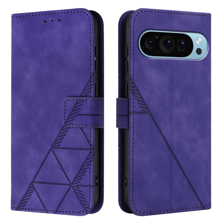 For Google Pixel 9 Pro XL Crossbody 3D Embossed Flip Leather Phone Case