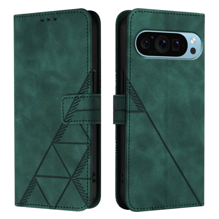 For Google Pixel 9 Pro XL Crossbody 3D Embossed Flip Leather Phone Case