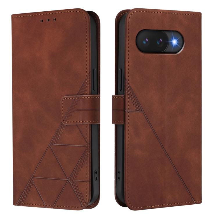 For Google Pixel 9a Crossbody 3D Embossed Flip Leather Phone Case