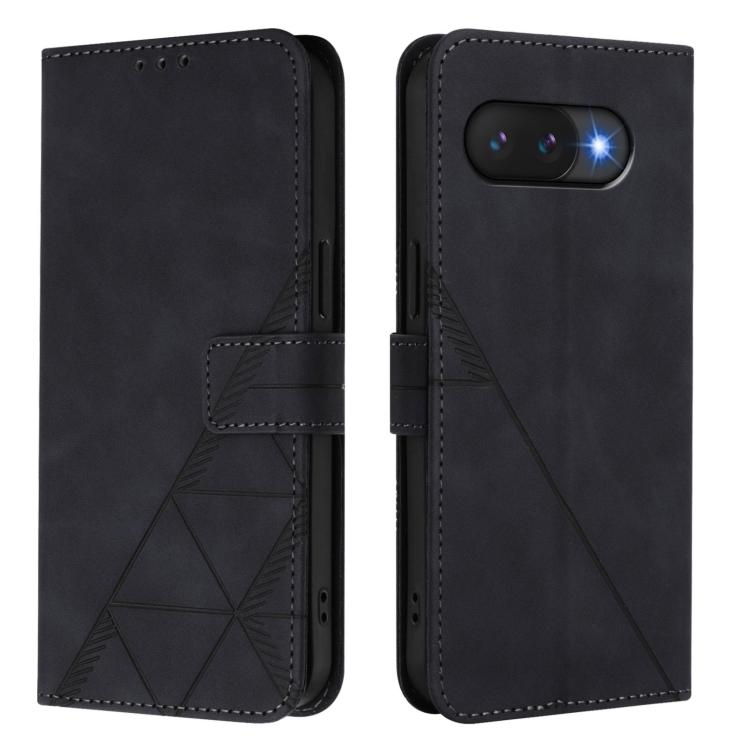 For Google Pixel 9a Crossbody 3D Embossed Flip Leather Phone Case