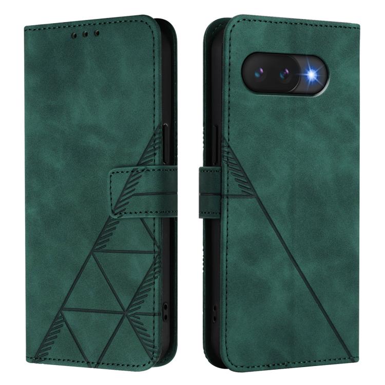For Google Pixel 9a Crossbody 3D Embossed Flip Leather Phone Case