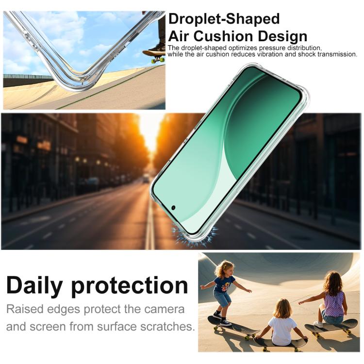 For OPPO Reno14 F 5G Global imak Shockproof Airbag TPU Phone Case - Transparent