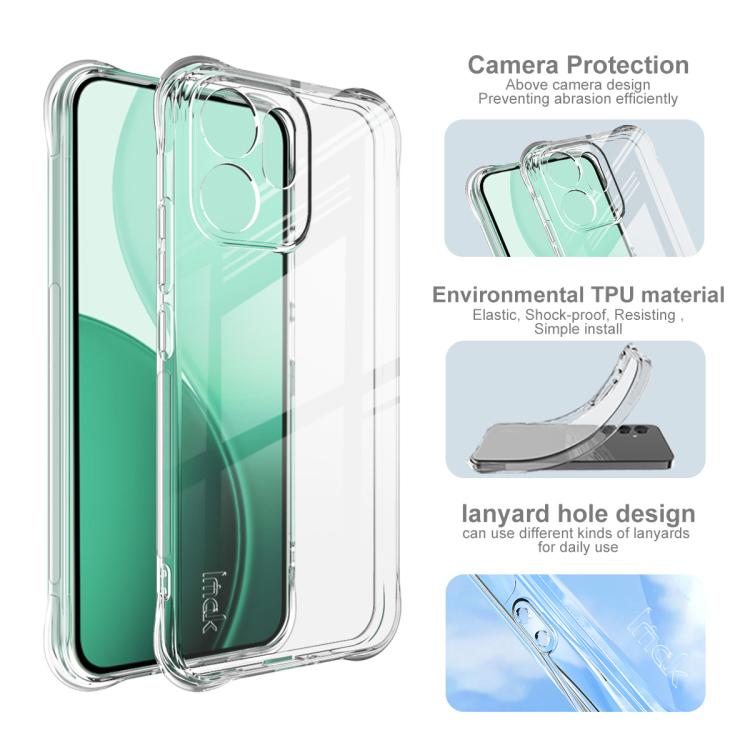 For OPPO Reno14 F 5G Global imak Shockproof Airbag TPU Phone Case - Transparent