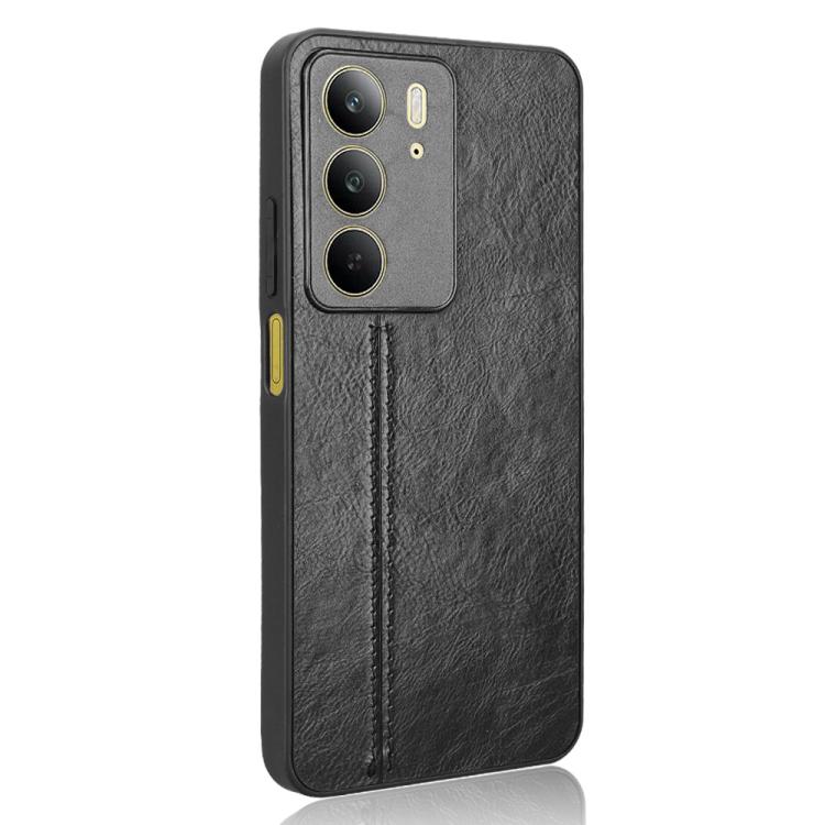 For Realme C75 Cow Pattern Sewing Back Cover Phone Case