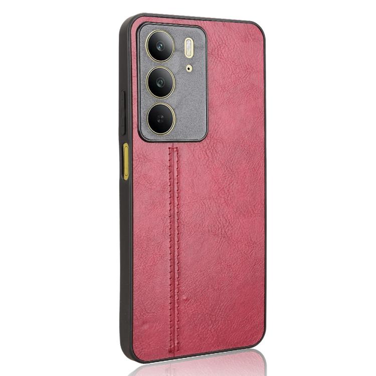 For Realme C75 Cow Pattern Sewing Back Cover Phone Case