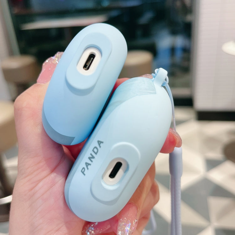 For Huawei FreeBuds 5i Bluetooth Wireless Earphone Frosted Protective Case - Cyan-blue