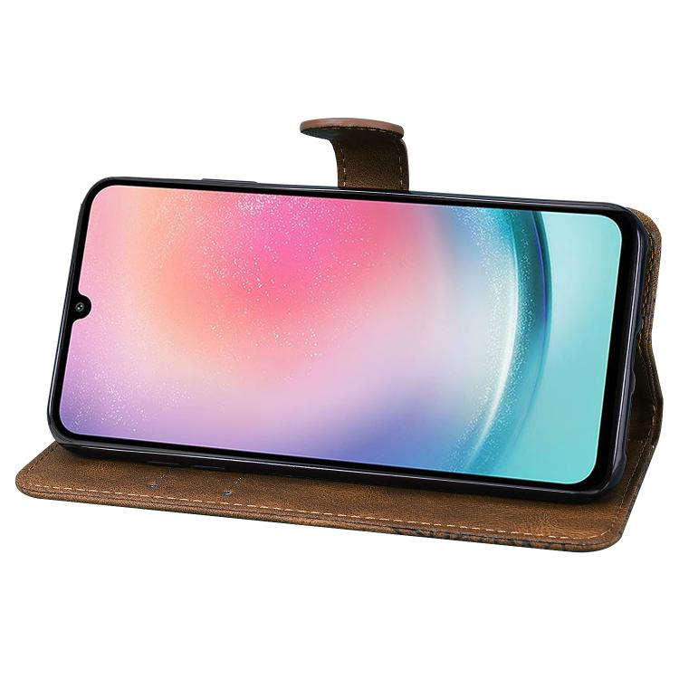 For Samsung Galaxy A16 5G Retro Skin Feel Butterflies Embossing Horizontal Flip Leather Phone Case