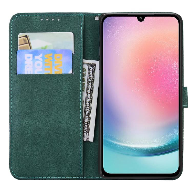 For Samsung Galaxy A36 5G Retro Skin Feel Butterflies Embossing Horizontal Flip Leather Phone Case