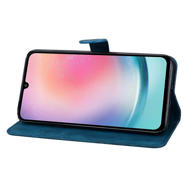 For Samsung Galaxy A36 5G Retro Skin Feel Butterflies Embossing Horizontal Flip Leather Phone Case