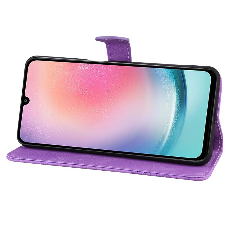 For Samsung Galaxy A17 5G / A26 5G Retro Skin Feel Butterflies Embossing Horizontal Flip Leather Phone Case