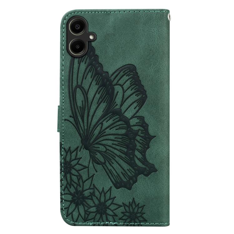 For Samsung Galaxy A07 4G / A06 4G Retro Skin Feel Butterflies Embossing Horizontal Flip Leather Phone Case