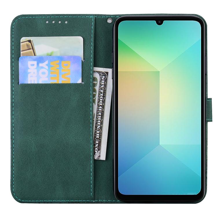For Samsung Galaxy A07 4G / A06 4G Retro Skin Feel Butterflies Embossing Horizontal Flip Leather Phone Case