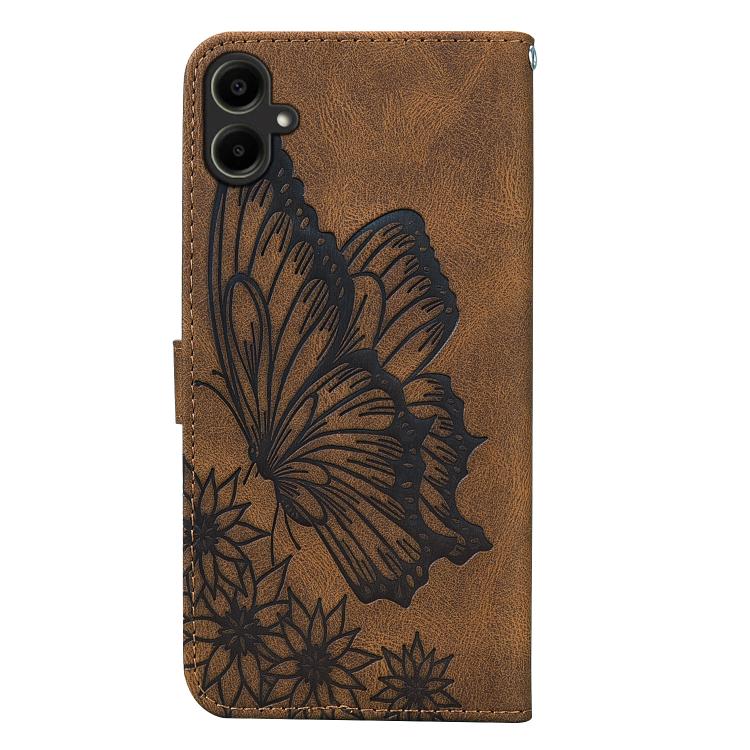 For Samsung Galaxy A07 4G / A06 4G Retro Skin Feel Butterflies Embossing Horizontal Flip Leather Phone Case