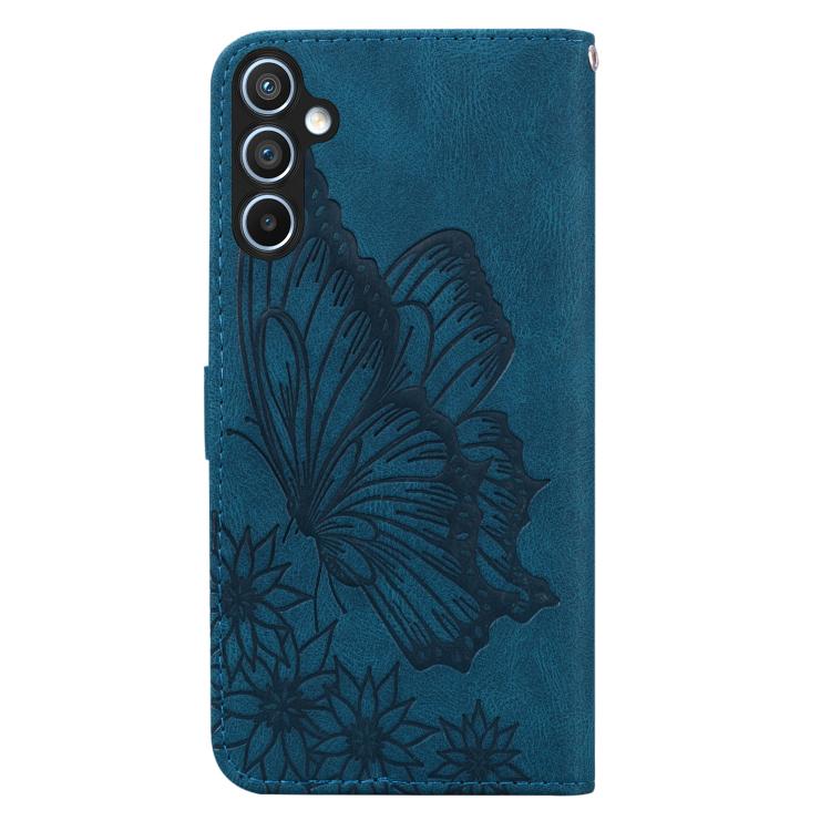 For Samsung Galaxy A37 5G Retro Skin Feel Butterflies Embossing Horizontal Flip Leather Phone Case